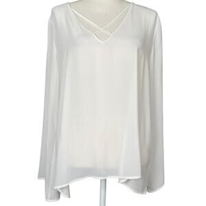 Lush White Women’s Blouse Size Large